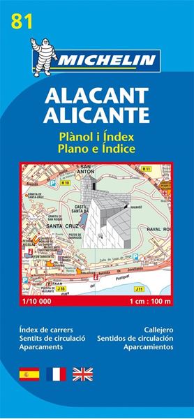 Alicante Plano e Índice Num. 81 "Escala 1/10 000 - 1cm: 100m."