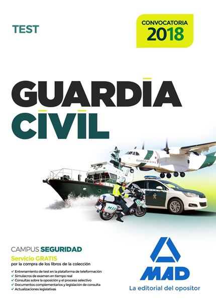 Test Guardia civil. Convocatoria 2018