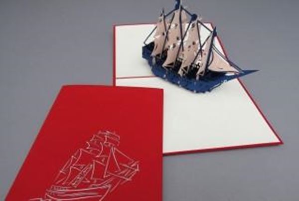 Tarjetas felicitación Galeón Azul "Tarjetas Pop Up"