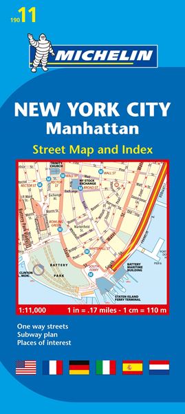 Plano New York City. Manhattan "Street Map And Index"