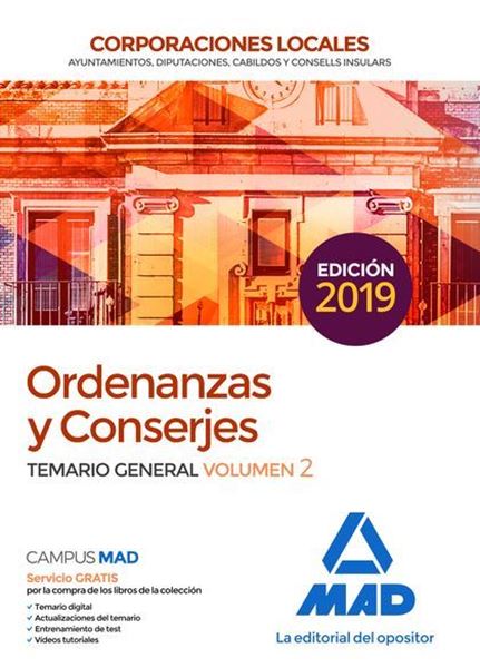 Imagen de Test del Temario General y Supuestos Prácticos Ordenanzas y Conserjes 2019