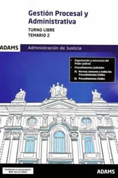 Imagen de Temario 2 Gestión Procesal y Administrativa Administración de Justicia, 2023