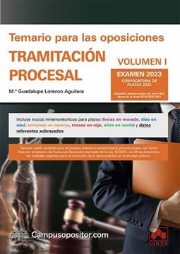 Imagen de Temario para las Oposiciones de Tramitación Procesal 2023 (I) "Volumen I"