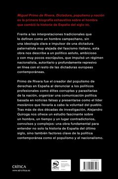 Miguel Primo de Rivera "Dictadura, Populismo y Nación"