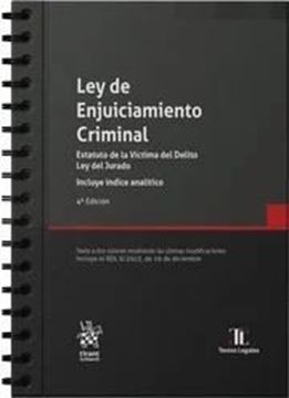 Imagen de Ley de Enjuiciamiento Criminal, 4ª Ed. 2024 (Anillas) "Estatuto de la Víctima del Delito. Ley del Jurado. Incluye Índice Analítico"